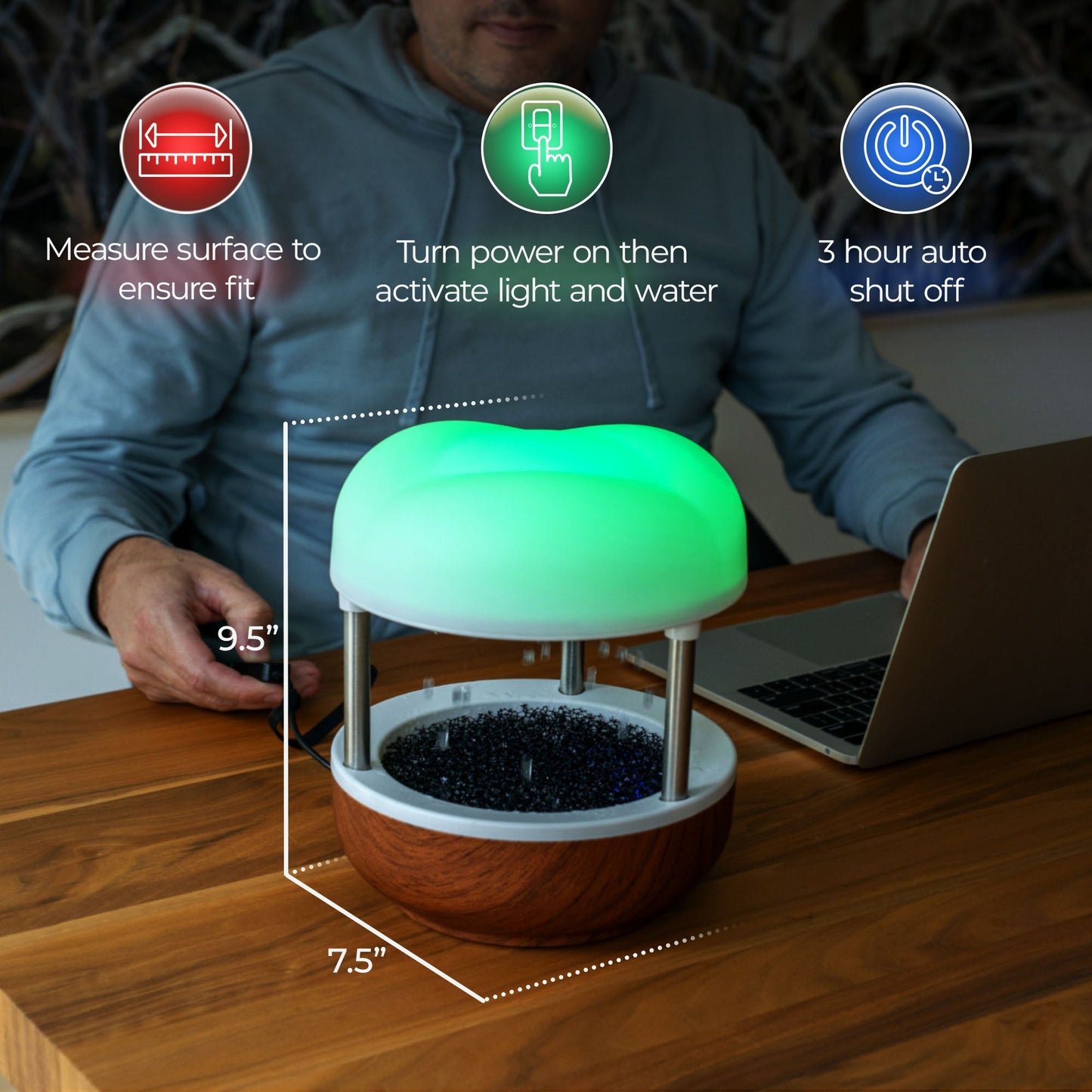 Calming Cloud – Tabletop Water Fountain