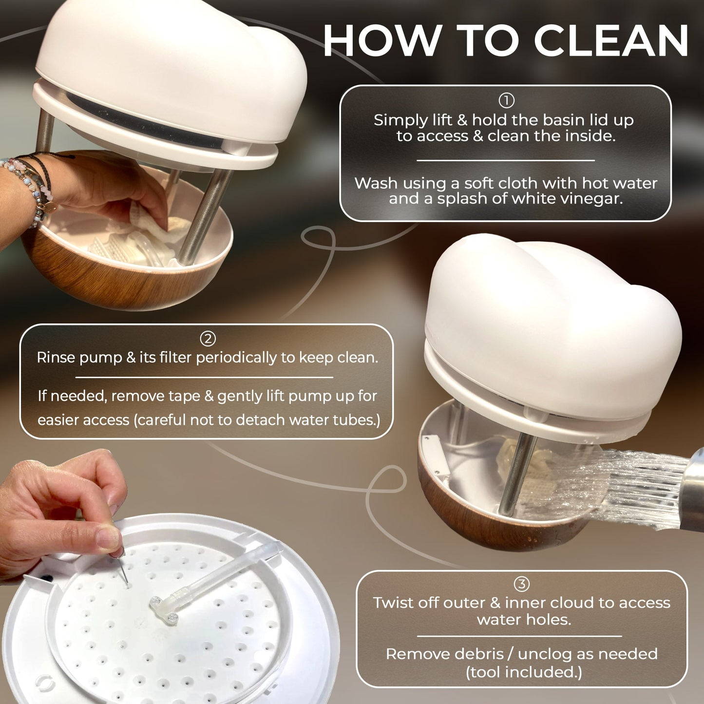 Calming Cloud – Tabletop Water Fountain